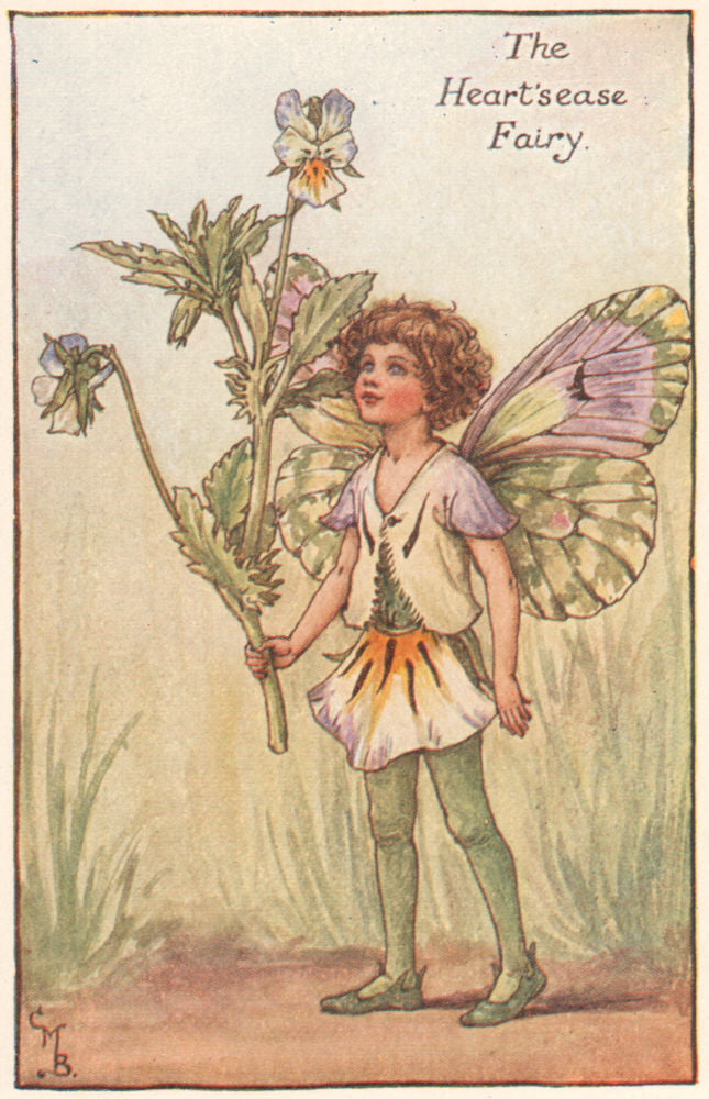 Heart's-Ease Fairy by Cicely Mary Barker. Spring Flower Fairies c1935 print